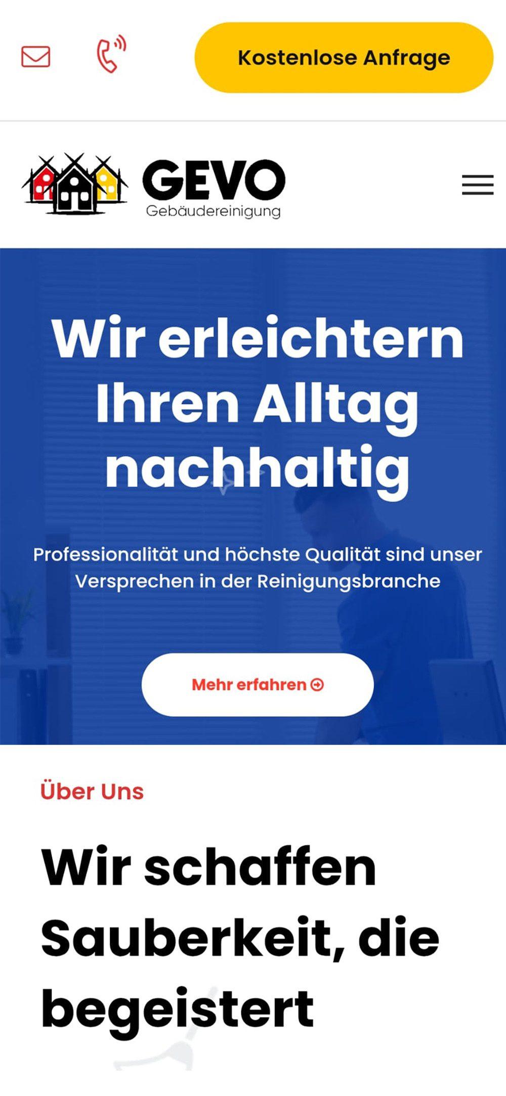 webdesign projekte dortmund – branchenwebsite gebäudereinigung